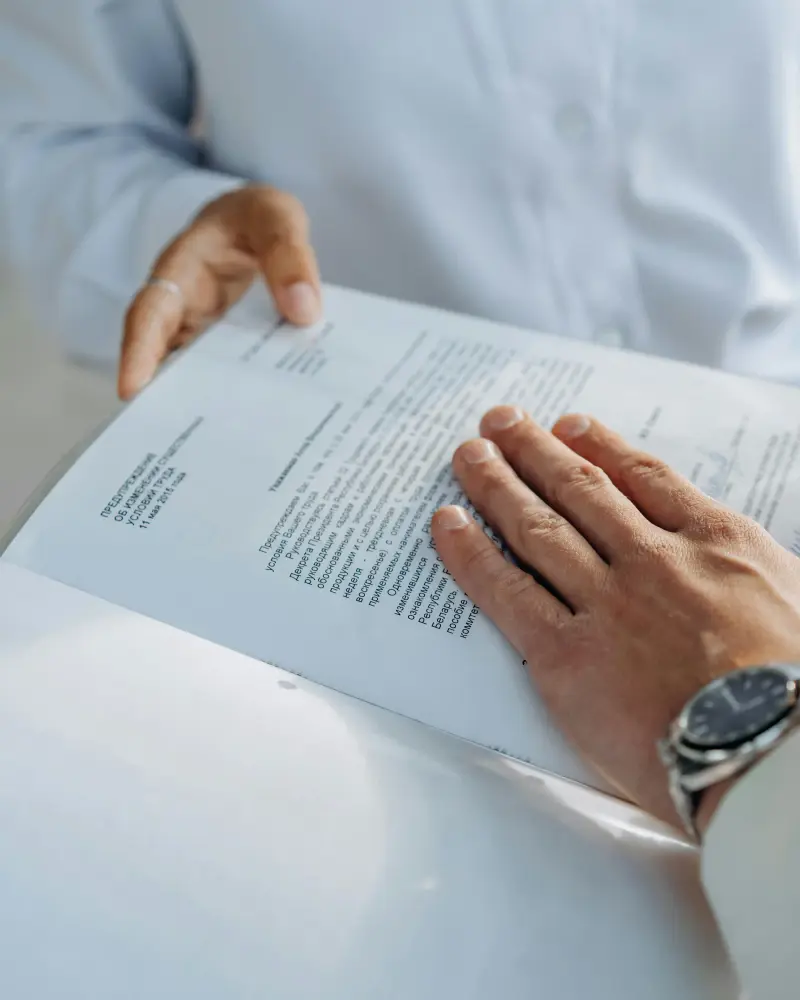 Person reviewing a demand letter before sending it in Canada